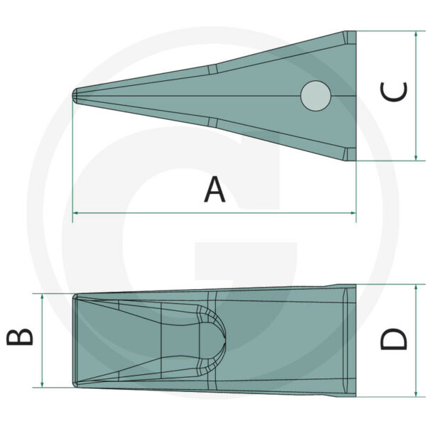 Dent de godet  type CAT J200 – Image 2