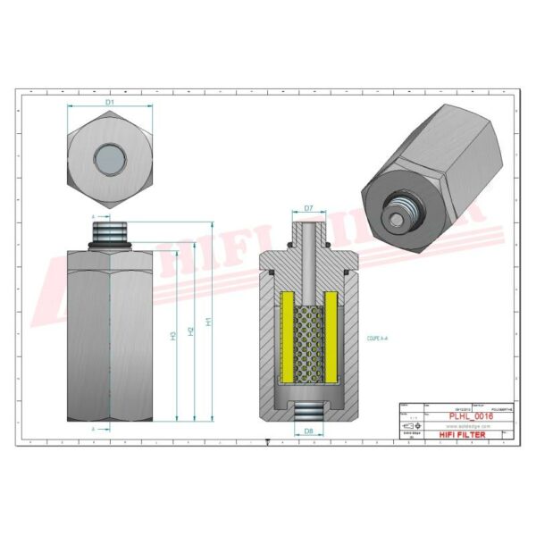 Filtre hydraulique SH70194 – Image 2