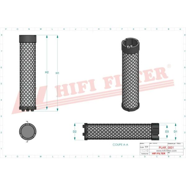 Filtre à air principal SA16080 – Image 2